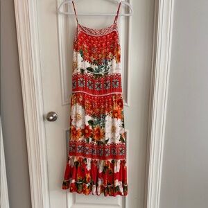 Orange Floral Maxi Dress